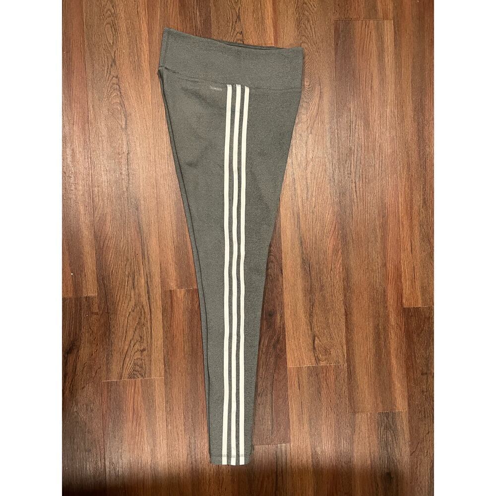Womens Adidas Designed 2 Move 3-Stripes High-Rise Long Tights - Picture 4 of 7